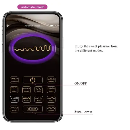 PRETTY LOVE - NYMPH HUEVO VIBRADOR CONTROLADO POR APP LILA Vibradores con APP