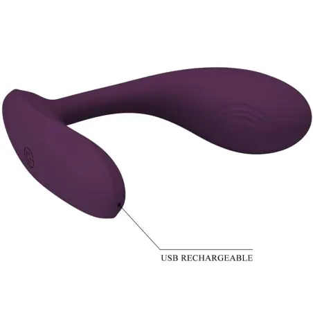 PRETTY LOVE - BAIRD G-SPOT 12 VIBRACIONES RECARGABLE LILA APP Vibradores con APP