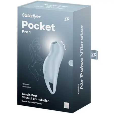 SATISFYER - POCKET PRO 1 ESTIMULADOR CLÍTORIS AZUL CLARO Para Clítoris