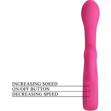 PRETTY LOVE - FRITZ VIBRADOR RABBIT 12 VIBRACIONES ROSA Vibradores Rabbit