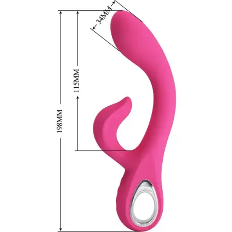 PRETTY LOVE - FRITZ VIBRADOR RABBIT 12 VIBRACIONES ROSA Vibradores Rabbit