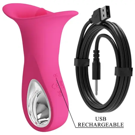 PRETTY LOVE - CLYDE VIBRADOR ORAL LENGUA VIBRADORA 12 VIBRACIONES ROSA Vibradores Rabbit