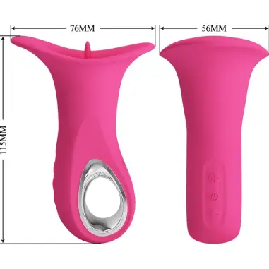 PRETTY LOVE - CLYDE VIBRADOR ORAL LENGUA VIBRADORA 12 VIBRACIONES ROSA Vibradores Rabbit