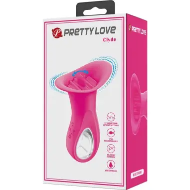 PRETTY LOVE - CLYDE VIBRADOR ORAL LENGUA VIBRADORA 12 VIBRACIONES ROSA Vibradores Rabbit
