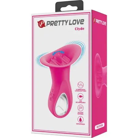PRETTY LOVE - CLYDE VIBRADOR ORAL LENGUA VIBRADORA 12 VIBRACIONES ROSA Vibradores Rabbit