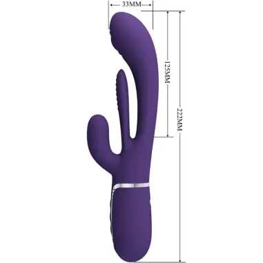 PRETTY LOVE - SHANIA TRIPLE VIBRADOR RABBIT MULTIFUNCIÓN MORADO 