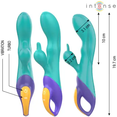 INTENSE - FRED VIBRADOR RECARGABLE RABBIT AZUL 