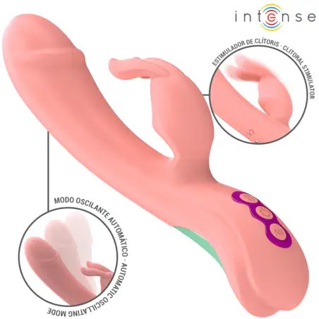 INTENSE - RACHEL VIBRADOR RABBIT 5 VIBRACIONES ROSA 
