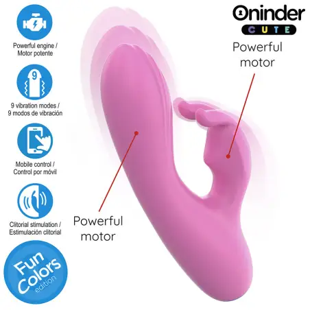 ONINDER CUTE - LOVE BUNNY VIBRADOR PUNTO G Y CLITORIS - APP MUNDIAL GRATUITA 