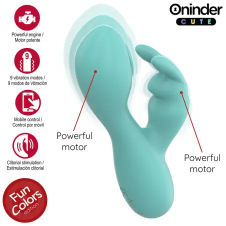 ONINDER CUTE - LOVE BUNNY VIBRADOR PUNTO G Y CLÍTORIS - APP MUNDIAL GRATUITA 