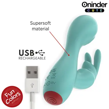 ONINDER CUTE - LOVE BUNNY VIBRADOR PUNTO G Y CLÍTORIS - APP MUNDIAL GRATUITA 