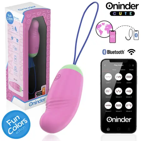 ONINDER CUTE - LOVE PLEASURE HUEVO VIBRO-ROTADOR 360 SILICONA - APP MUNDIAL GRATUITA 