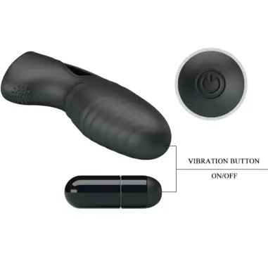 PRETTY LOVE - ALAN VIBRADOR DE DEDO SILICONA NEGRO Vibradores Dedo
