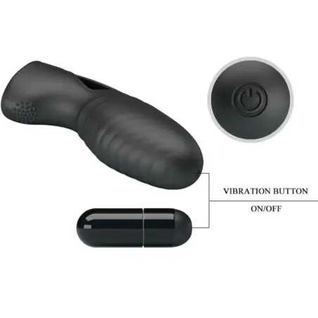 PRETTY LOVE - ALAN VIBRADOR DE DEDO SILICONA NEGRO Vibradores Dedo