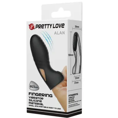 PRETTY LOVE - ALAN VIBRADOR DE DEDO SILICONA NEGRO Vibradores Dedo