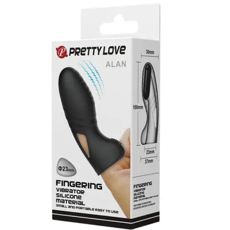PRETTY LOVE - ALAN VIBRADOR DE DEDO SILICONA NEGRO Vibradores Dedo