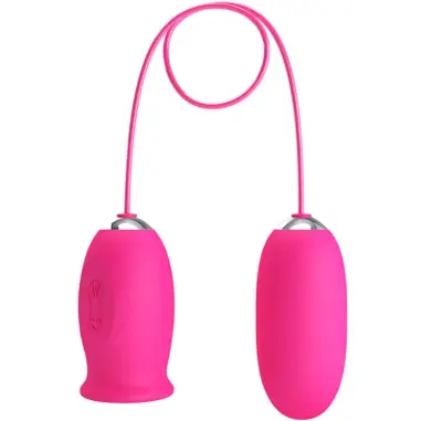PRETTY LOVE - DAISY HUEVO VIBRADOR + LENGUA ESTIMULADORA DE CLÍTORIS ROSA Huevos vibradores