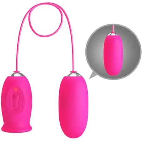 PRETTY LOVE - DAISY HUEVO VIBRADOR + LENGUA ESTIMULADORA DE CLÍTORIS ROSA Huevos vibradores