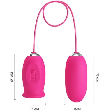 PRETTY LOVE - DAISY HUEVO VIBRADOR + LENGUA ESTIMULADORA DE CLÍTORIS ROSA Huevos vibradores