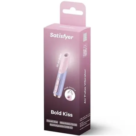 SATISFYER - BOLD KISS ESTIMULADOR CLÍTORIS POR ONDAS ROSA / VIOLETA 