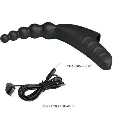 PRETTY LOVE - JORDIN VIBRADOR DE DEDO 10 VIBRACIONES NEGRO 
