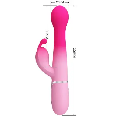PRETTY LOVE - DEJON VIBRADOR RABBIT 3 EN 1 MULTIFUNCIÓN ROSA Vibradores HI-TECH