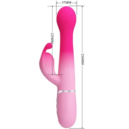 PRETTY LOVE - DEJON VIBRADOR RABBIT 3 EN 1 MULTIFUNCIÓN ROSA Vibradores HI-TECH