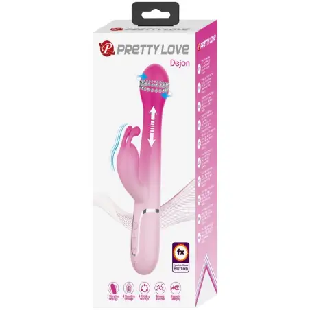 PRETTY LOVE - DEJON VIBRADOR RABBIT 3 EN 1 MULTIFUNCIÓN ROSA Vibradores HI-TECH