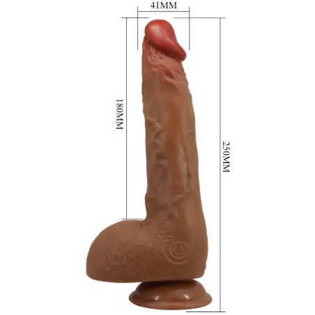 BAILE - BEAUTIFUL WILKS VIBRADOR REALÍSTICO DE 5 CONFIGURACIONES 25 CM MULATO Vibradores HI-TECH