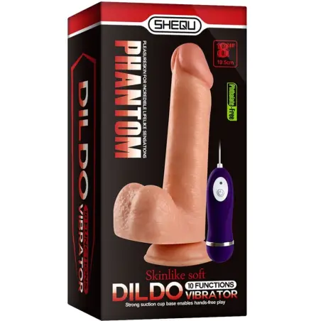 SHEQU - ADAM DILDO VIBRADOR CON CONTROL REMOTO 21 CM 