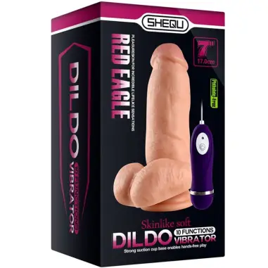 SHEQU - RED EAGLE DILDO VIBRADOR CON CONTROL REMOTO 17 CM 