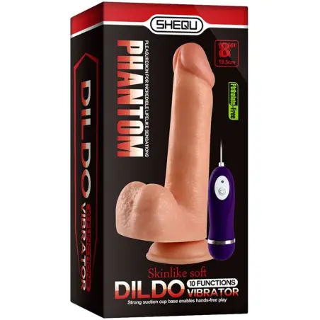 SHEQU - PHANTOM DILDO VIBRADOR CON CONTROL REMOTO 20 CM 