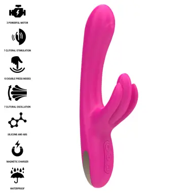 INTENSE - BRITNEY VIBRADOR MULTIFUNCIÓN RABBIT 23 CM ROSA 