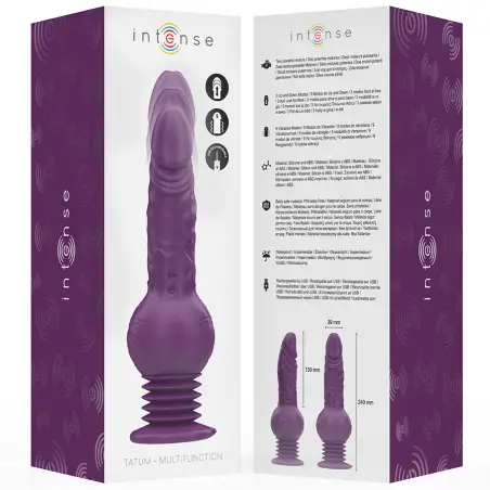 INTENSE - TATUM VIBRADOR MULTIFUNCIÓN CON VIBRACIÓN UP AND DOWN 24 CM MORADO 