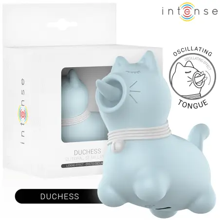 INTENSE - DUCHESS ESTIMULADOR CON LENGUA ROTATIVA 360º AZUL 