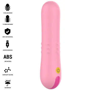 INTENSE - BARBARA VIBRADOR CON PERLAS GIRATORIAS 