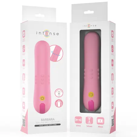 INTENSE - BARBARA VIBRADOR CON PERLAS GIRATORIAS 
