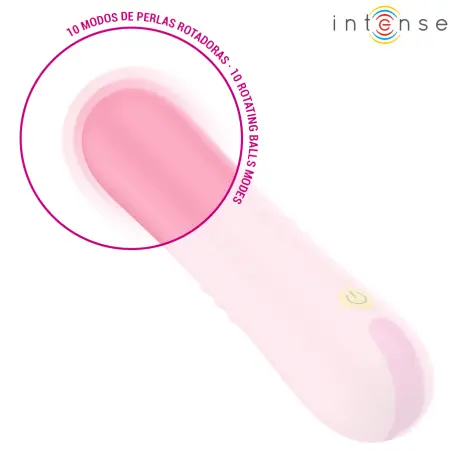 INTENSE - BARBARA VIBRADOR CON PERLAS GIRATORIAS 