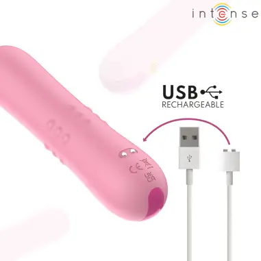 INTENSE - BARBARA VIBRADOR CON PERLAS GIRATORIAS 