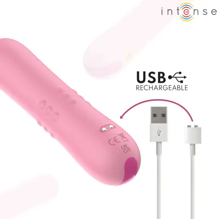 INTENSE - BARBARA VIBRADOR CON PERLAS GIRATORIAS 
