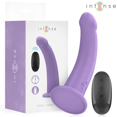 INTENSE - EDDIE VIBRADOR 17,5 CM 10 VIBRACIONES MORADO CONTROL REMOTO 