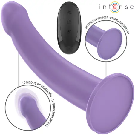 INTENSE - EDDIE VIBRADOR 17,5 CM 10 VIBRACIONES MORADO CONTROL REMOTO 