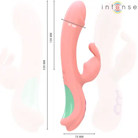 INTENSE - RACHEL VIBRADOR RABBIT 5 VIBRACIONES ROSA 