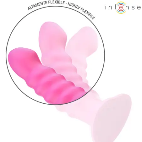 INTENSE - CINDY VIBRADOR TALLA L DISEÑO EN ESPIRAL 10 VIBRACIONES ROSA CONTROL REMOTO 