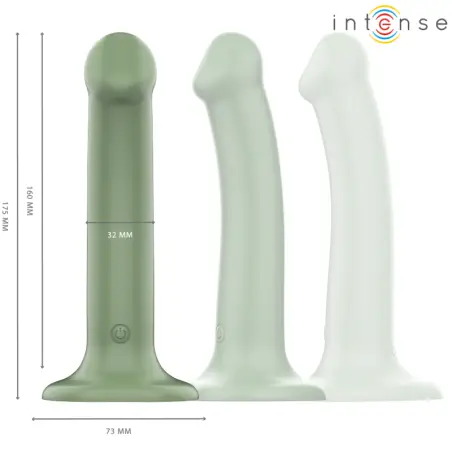 INTENSE - BECCA VIBRADOR CON VENTOSA 10 VIBRACIONES VERDE CONTROL REMOTO 