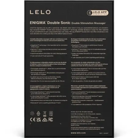 LELO - ENIGMA DOUBLE SONIC VIBRADOR PUNTO G NEGRO 