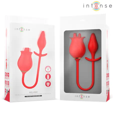 INTENSE - MELANIE DOBLE ESTIMULADOR CLÍTORIS CON LENGUA ZIGZAG 