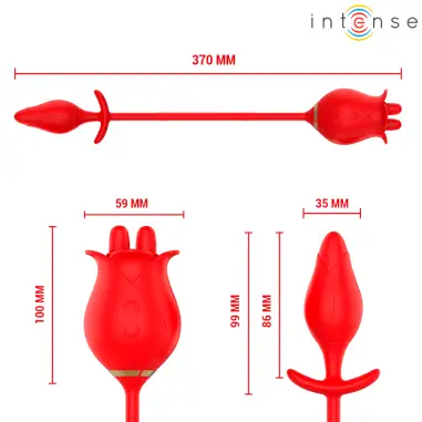 INTENSE - MELANIE DOBLE ESTIMULADOR CLÍTORIS CON LENGUA ZIGZAG 