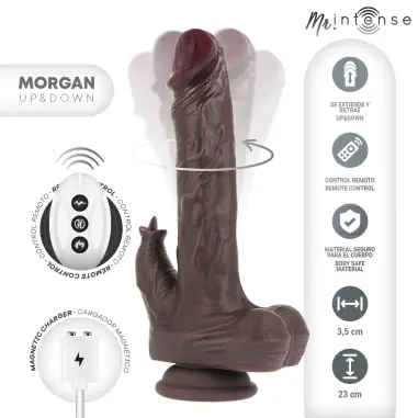 MR INTENSE - MORGAN REALÍSTICO MULTIFUNCIÓN CON VIBRACIÓN Y UP AND DOWN CONTROL REMOTO 23 CM -O- 3.5 CM 