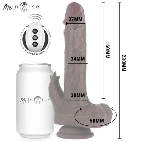 MR INTENSE - MORGAN REALÍSTICO MULTIFUNCIÓN CON VIBRACIÓN Y UP AND DOWN CONTROL REMOTO 23 CM -O- 3.5 CM 